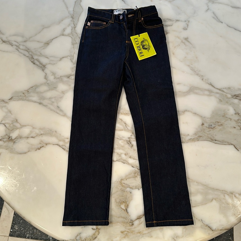 Never worn fiorucci slim cropped dark rinse jeans